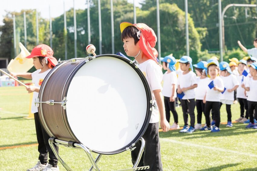 開会式で鼓笛をしたよ！