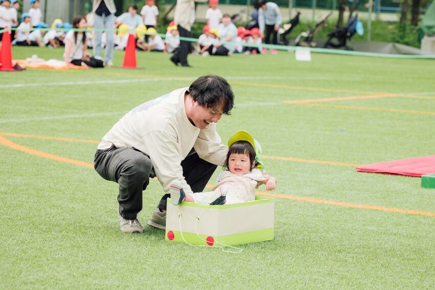 お父さんと一緒に出発～！