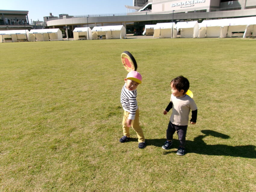 なげてみるぞー？　えい！！