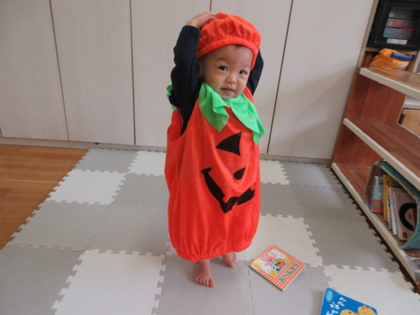 ジャック・オー・ランタンの帽子も被ったよ♡