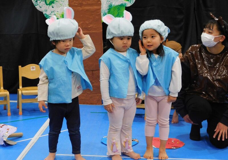 ２歳児☆動物さんたちのはっぱ遊び