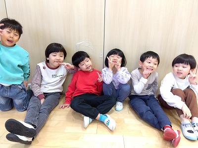 4歳児　白熱！きりん組さんとボール集めゲーム！！