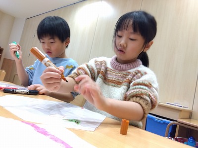 5歳児　凧制作と凧あげ