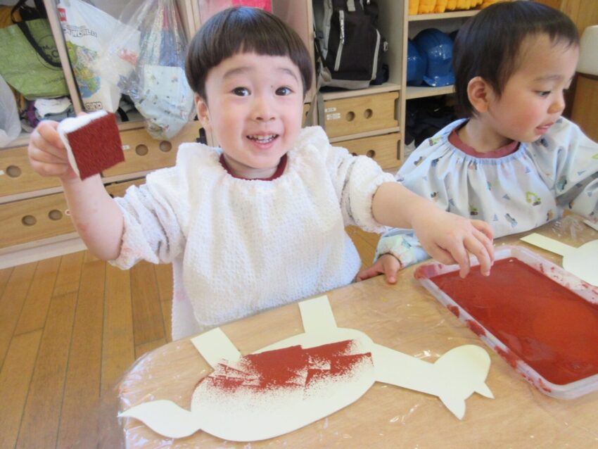 みてみて！こんな形ができたよ！
もっとたくさん押してもいい？