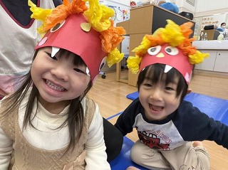 お面がお気に入り