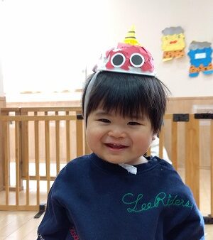 ０歳児　節分会に参加したよ！
