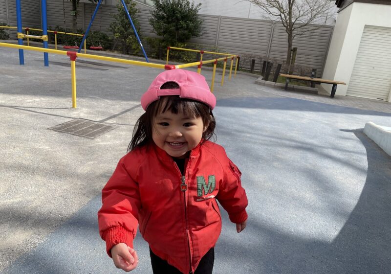 まてまて～！走ることも上手になってきたよ！