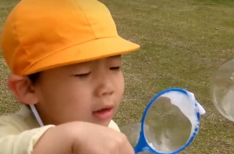 しゃぼんだまにもちょうせん！！