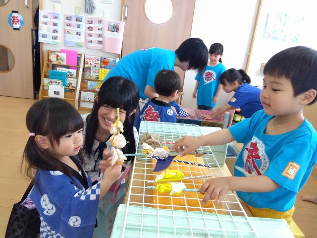 空気砲の景品　やきとりどうぞ！