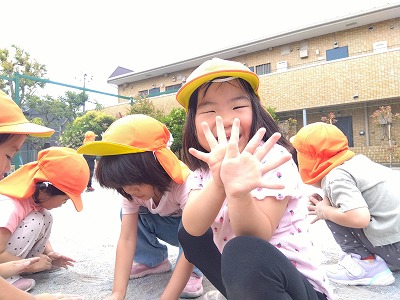 3歳児　戸外遊び！