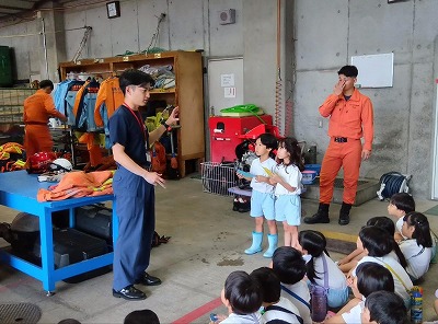5歳児クラス　「消防署見学に行ってきました☆」