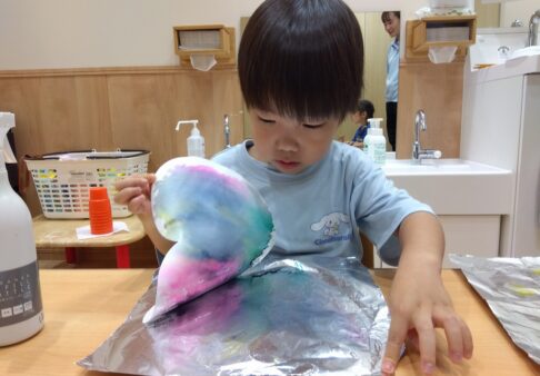 ３歳児　敬老の日制作